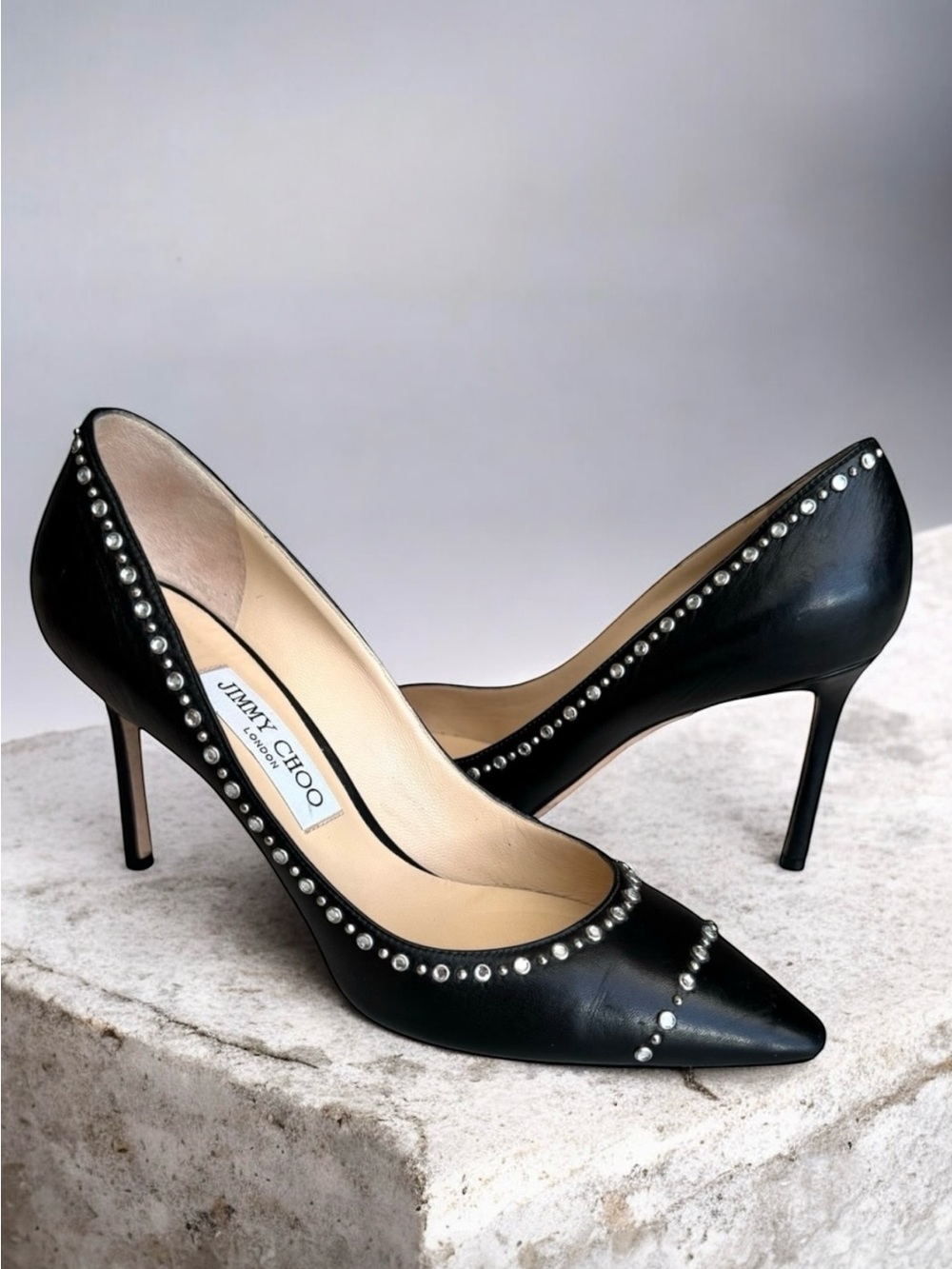 Jimmy Choo Romy 85 Pumps Black Leather